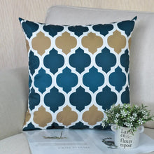 Load image into Gallery viewer, Blue Geometric Outdoor Cushion cover
