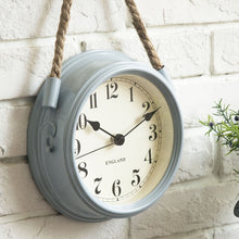 Load image into Gallery viewer, Blue Metal Vintage Wall Clock

