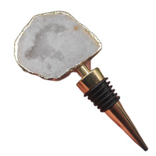 Load image into Gallery viewer, Natural Crystal White Agate Wine &amp; Champagne Stopper
