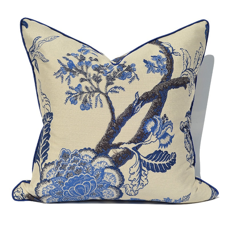 Oriental Art Satin Cushion Cover