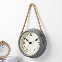 Load image into Gallery viewer, Grey Metal Vintage Wall Clock
