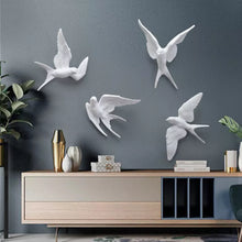 Load image into Gallery viewer, White Resin Wall Bird Figurines
