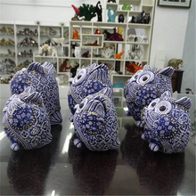 Load image into Gallery viewer, 3 Owl Figurines See No Evil Hear No Evil Speak No Evil

