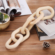 Load image into Gallery viewer, Natural Wooden Hand Carved 5-Link Chain
