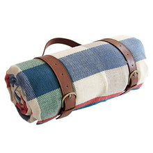 Load image into Gallery viewer, Blue &amp; Red Large Check Picnic Blanket
