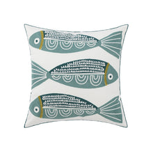Load image into Gallery viewer, Embroidered Fish Cushion Cover 45x45cm
