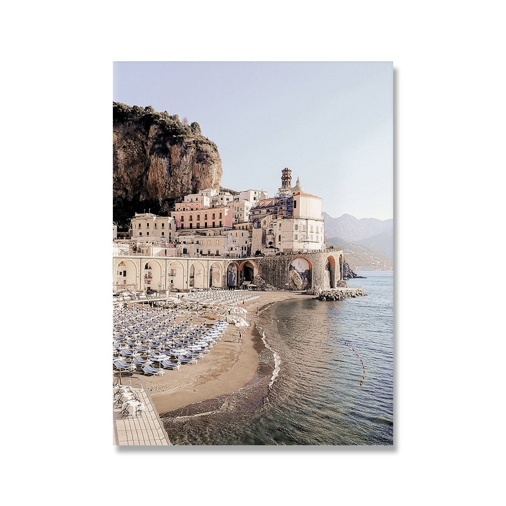 Amalfi Coast Sea Side Wall Print