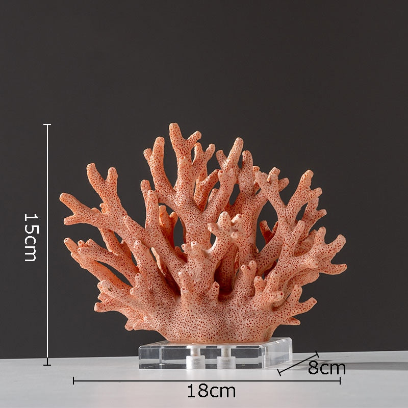 Small Red Resin Coral Ornament