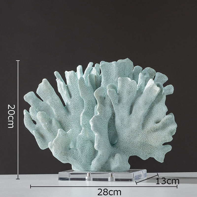 Blue Resin Coral Ornament