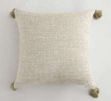 Load image into Gallery viewer, Cream Tasseled Cushion Cover
