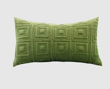 Load image into Gallery viewer, Pistachio Green Geometric Pattern Cushion Cover
