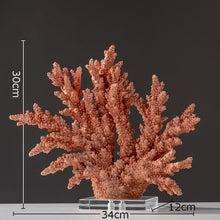 Load image into Gallery viewer, Large Red Resin Coral Ornament
