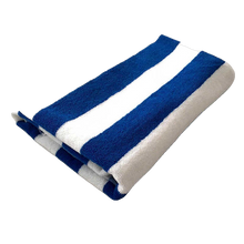 Load image into Gallery viewer, Luxury Blue &amp; White Striped Towel
