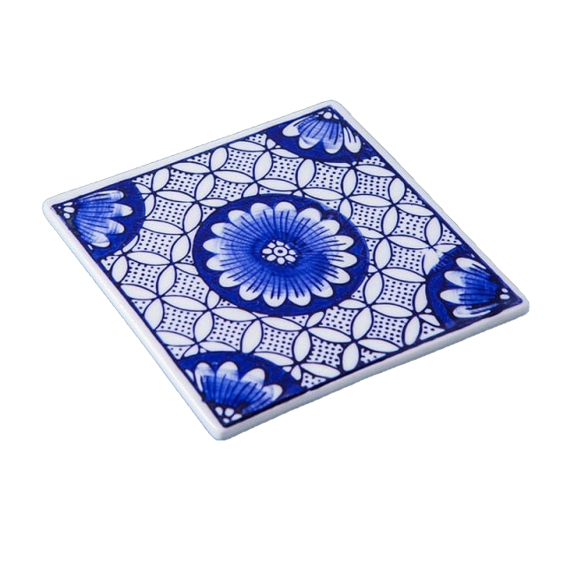 Blue and White Porcelain Square Coaster