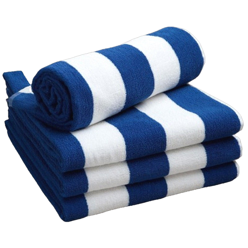 Luxury Blue & White Striped Towel